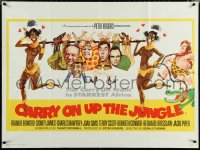 6c0023 CARRY ON UP THE JUNGLE British quad 1970 Howerd & sexy babes in Africa, wacky art by Fratini!