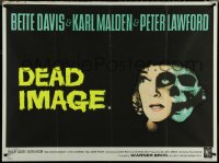 6c0031 DEAD RINGER British quad 1964 creepy close up of skull & Bette Davis, Dead Image, ultra rare!