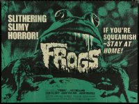 6c0042 FROGS British quad 1972 great horror art of man-eating amphibian, slimy & slithering!