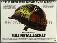 6c0043 FULL METAL JACKET British quad 1987 Stanley Kubrick Vietnam War movie, Philip Castle art!