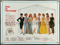 6c0048 GROUP British quad 1966 great posed portrait of Candice Bergen & other group members!