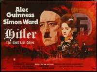 6c0053 HITLER: THE LAST TEN DAYS British quad 1973 Alec Guinness as Adolf, Kunstmann as Eva Braun, ultra rare!
