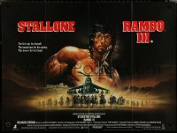 6c0089 RAMBO III British quad 1988 Sylvester Stallone returns as John Rambo, Renato Casaro art!