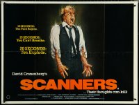 6c0093 SCANNERS British quad 1981 David Cronenberg, in 20 seconds your head explodes!
