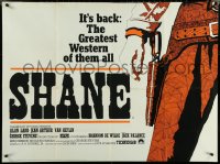 6c0095 SHANE British quad R1960s most classic western, completely different western cowboy art!