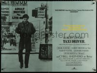 6c0109 TAXI DRIVER British quad 1976 classic c/u of Robert De Niro walking, Martin Scorsese!