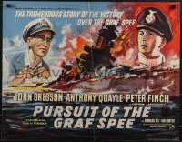 6c0186 PURSUIT OF THE GRAF SPEE English 1/2sh 1957 Powell & Pressburger Battle of the River Plate