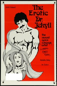 6c0727 EROTIC DR. JEKYLL 25x38 1sh 1976 Harry Reems, the sexual quick change artist!