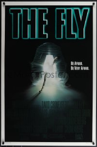 6c0740 FLY 1sh 1986 David Cronenberg, Jeff Goldblum, Geena Davis, cool creepy sci-fi art by Mahon!