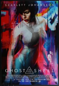 6c0749 GHOST IN THE SHELL advance DS 1sh 2017 Scarlett Johanson as Major, Beat Takeshi Kitano!