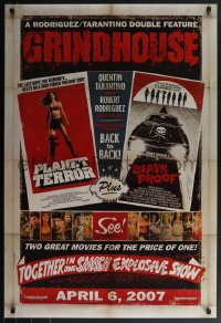6c0760 GRINDHOUSE advance DS 1sh 2007 Rodriguez & Quentin Tarantino, two great movies!