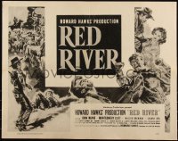6c0481 RED RIVER 1/2sh R1952 different image of John Wayne, Montgomery Clift, Howard Hawks