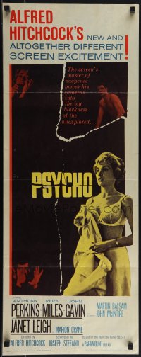 6c0141 PSYCHO insert 1960 sexy half-dressed Janet Leigh, Anthony Perkins, Hitchcock!