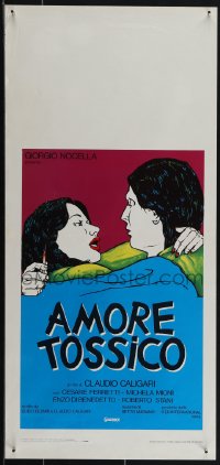 6c0147 AMORE TOSSICO Italian locandina 1983 Claudio Caligari, Cesare Ferretti, cool drug art!