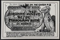 6c0237 AEROSMITH/TED NUGENT/AC/DC/MAHOGANY RUSH signed 12x17 music poster 1979 by Randy Tuten!
