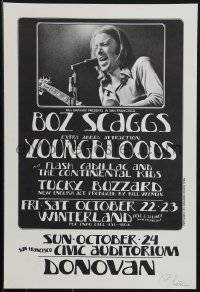6c0241 BOZ SCAGGS/YOUNGBLOODS signed 15x21 music poster 1971 by Randy Tuten, ultra rare!