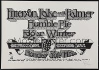 6c0254 EMERSON LAKE & PALMER/HUMBLE PIE/EDGAR WINTER signed 15x20 music poster 1971 by Randy Tuten!