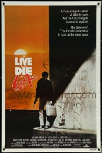 6c0966 TO LIVE & DIE IN L.A. 1sh 1985 William Friedkin, counterfeit & murder thriller!