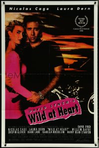 6c0993 WILD AT HEART 1sh 1990 David Lynch, Nicolas Cage & Laura Dern, a wild ride!