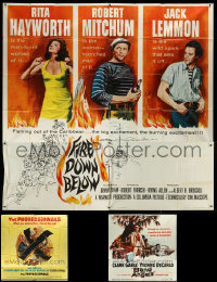6d0203 LOT OF 5 FOLDED SIX-SHEETS 1950s-1970s great images from a variety of different movies!
