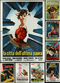 6d0104 LOT OF 8 FOLDED ITALIAN TWO-PANELS 1960s-1970s great images from a variety of movies!