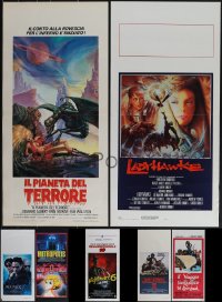 6d0693 LOT OF 13 FORMERLY FOLDED HORROR/SCI-FI/FANTASY ITALIAN LOCANDINAS 1980s-2000s cool images!