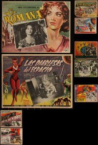 6d0067 LOT OF 11 MEXICAN LOBBY CARDS 1950s-1960s great scenes from a variety of different movies!