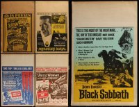 6d0071 LOT OF 5 UNFOLDED BENTON HORROR/SCI-FI WINDOW CARDS 1950s-1960s great movie images!