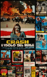 6d0777 LOT OF 18 FORMERLY FOLDED ITALIAN 26X38 PHOTOBUSTAS 1960s-1970s a variety of movie images!