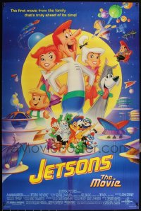 6d0973 LOT OF 7 UNFOLDED DOUBLE-SIDED JETSONS THE MOVIE ONE-SHEETS 1990 Hanna-Barbera cartoon!