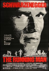 6d0979 LOT OF 6 UNFOLDED SINGLE-SIDED RUNNING MAN ONE-SHEETS 1987 Arnold Schwarzenegger!