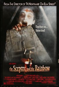 6d0978 LOT OF 6 UNFOLDED SINGLE-SIDED SERPENT & THE RAINBOW ONE-SHEETS 1988 Wes Craven horror!