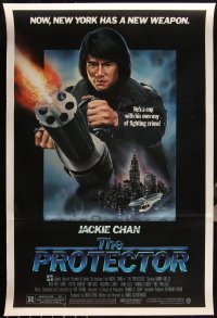 6d0854 LOT OF 19 UNFOLDED SINGLE-SIDED PROTECTOR ONE-SHEETS 1985 Jackie Chan fights crime his way!