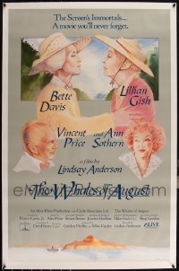 6d0805 LOT OF 27 UNFOLDED SINGLE-SIDED WHALES OF AUGUST ONE-SHEETS 1987 Bette Davis, Lillian Gish