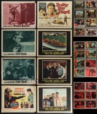 6d0410 LOT OF 30 GANGSTER MOVIES LOBBY CARDS 1950s-1960s incomplete sets from several movies!