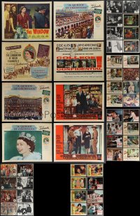 6d0398 LOT OF 61 LOBBY CARDS 1940s-1980s complete & incomplete sets from a variety of movies!