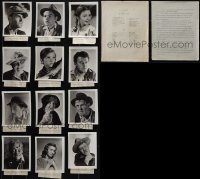 6d0508 LOT OF 12 GRAPES OF WRATH 4X5 PHOTOS 1940 top cast portraits with snipes & 2 supplements!