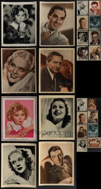 6d0539 LOT OF 24 8X10 FAN PHOTOS WITH FACSIMILE SIGNATURES 1930s-1940s top Hollywood stars!