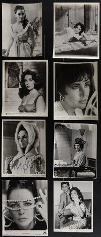 6d0506 LOT OF 13 ELIZABETH TAYLOR 8X10 STILLS 1950s-1970s portraits & scenes from her movies!