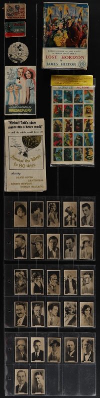 6d0538 LOT OF 34 SMALL MISCELLANEOUS ITEMS 1930s-1950s a variety of movie images & more!