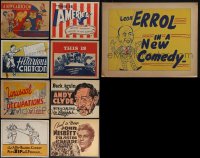 6d0429 LOT OF 9 SHORT SUBJECT STOCK LOBBY CARDS 1930s-1940s This Is America, includes two cartoons!