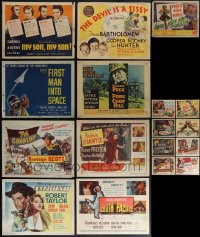 6d0421 LOT OF 17 TITLE CARDS 1930s-1950s great images from a variety of different movies!
