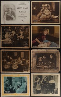 6d0430 LOT OF 8 SILENT MOVIE LOBBY CARDS 1920s great images from a variety of early movies!