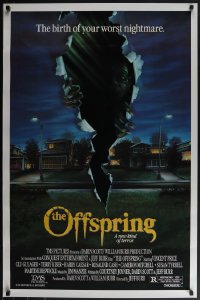 6d1003 LOT OF 5 UNFOLDED SINGLE-SIDED 27X41 OFFSPRING ONE-SHEETS 1987 birth of your worst nightmare!