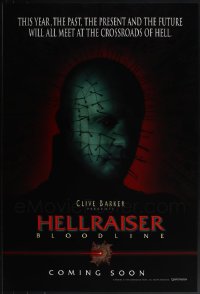 6d1018 LOT OF 5 UNFOLDED DOUBLE-SIDED 27X40 HELLRAISER: BLOODLINE TEASER ONE-SHEETS 1996 Pinhead!