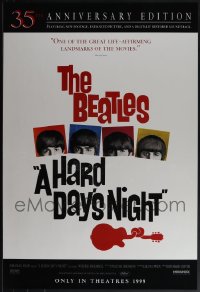 6d1028 LOT OF 4 UNFOLDED SINGLE-SIDED 27X40 HARD DAY'S NIGHT R99 ADVANCE ONE-SHEETS R1999 Beatles!