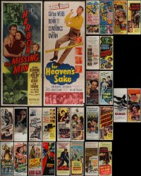 6d0710 LOT OF 28 FORMERLY FOLDED INSERTS 1940s-1970s great images from a variety of movies!