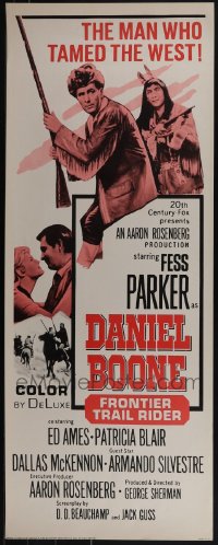 6d0734 LOT OF 14 UNFOLDED DANIEL BOONE FRONTIER TRAIL RIDER INSERTS 1966 pioneer Fess Parker!