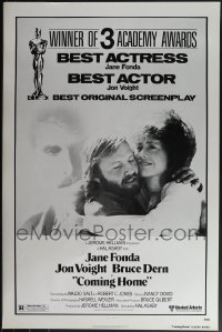 6d0800 LOT OF 28 UNFOLDED SINGLE-SIDED COMING HOME AWARDS STYLE ONE-SHEETS 1977 Fonda, Voight, Dern