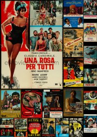 6d0773 LOT OF 21 FORMERLY FOLDED ITALIAN 26X38 PHOTOBUSTAS 1960s-1970s a variety of movie images!